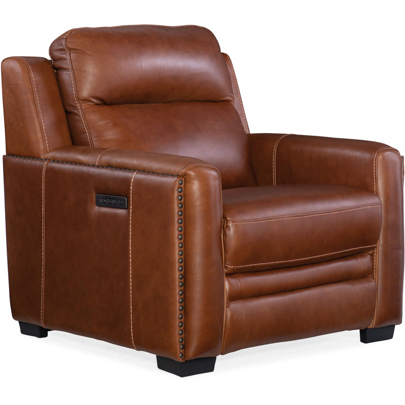 Hooker Furniture Aviator Genuine Leather Power Recliner Wayfair